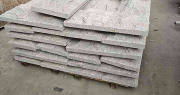 湖北芝麻白蘑菇石，自然面