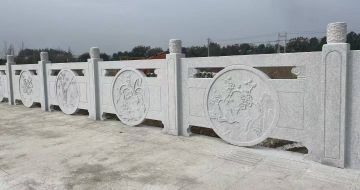 湖北芝麻白河道栏杆 石材栏杆